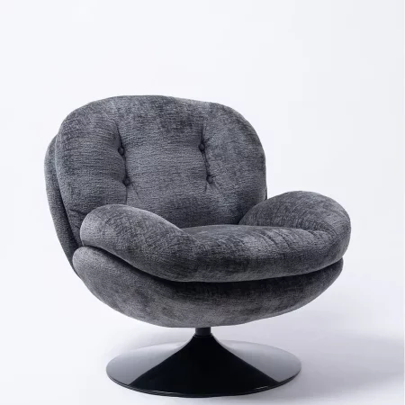 fauteuil memento gris pied noir