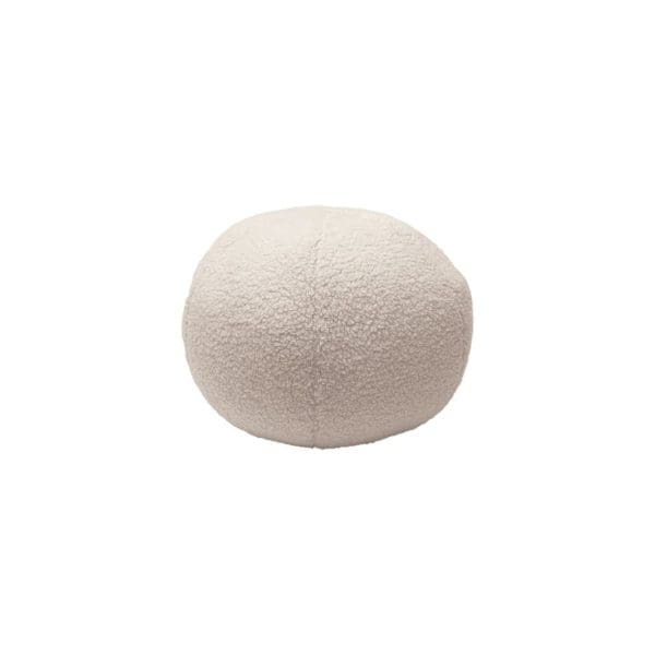 image détourée coussin rond bouclette creme